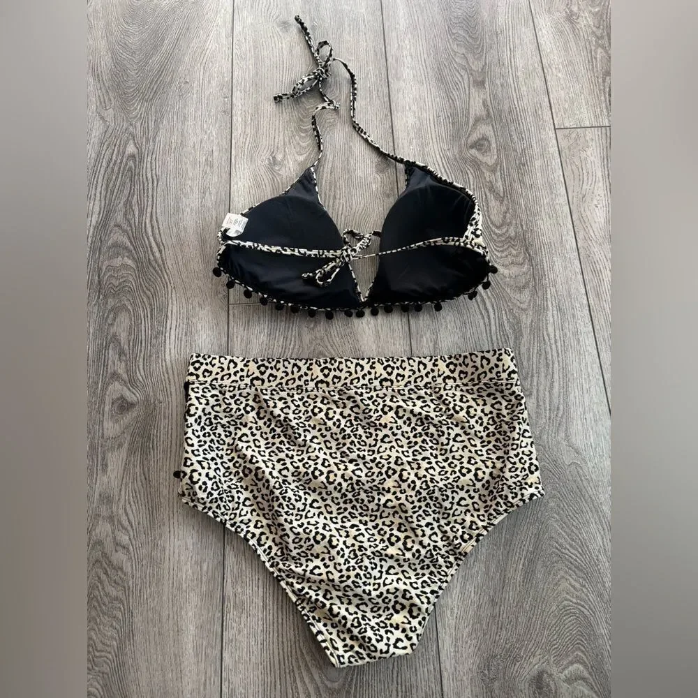 Leopard Print Bikini Set NWOT